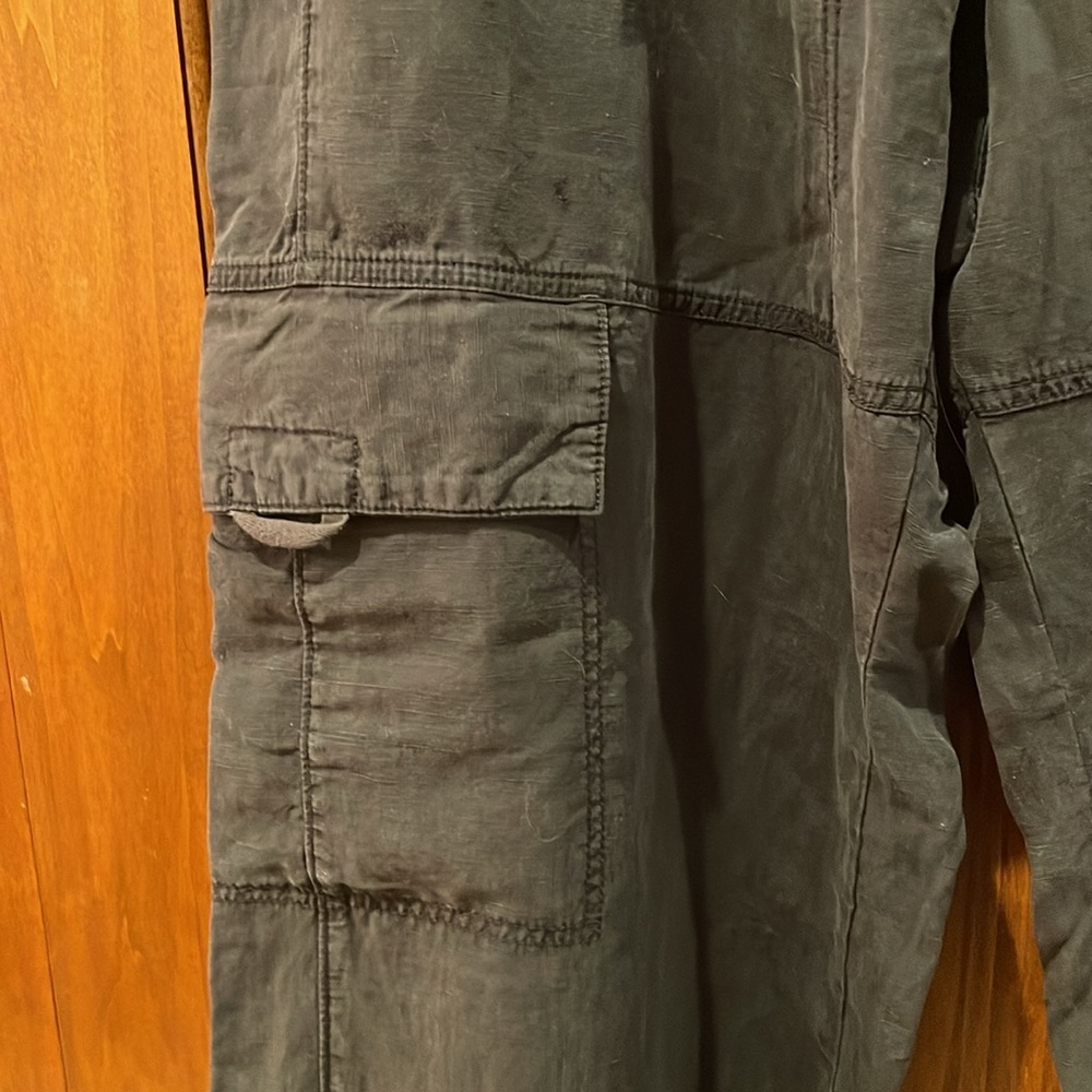 NWT’s Anthropologie Pilcro Cargo Baggy Black Linen Convertible Pants Size XL - Picture 4 of 15